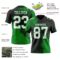 3DPattern8684-1 Custom Black White-Grass Green 3D Pattern Abstract Brush Stroke Authentic Football Jersey