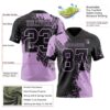 Custom Black Light Purple 3D Pattern Abstract Brush Stroke Authentic Football Jersey