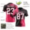 3DPattern8687-1 Custom Black White-Neon Pink 3D Pattern Abstract Brush Stroke Authentic Football Jersey