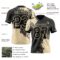 3DPattern8688-1 Custom Black Cream 3D Pattern Abstract Brush Stroke Authentic Football Jersey