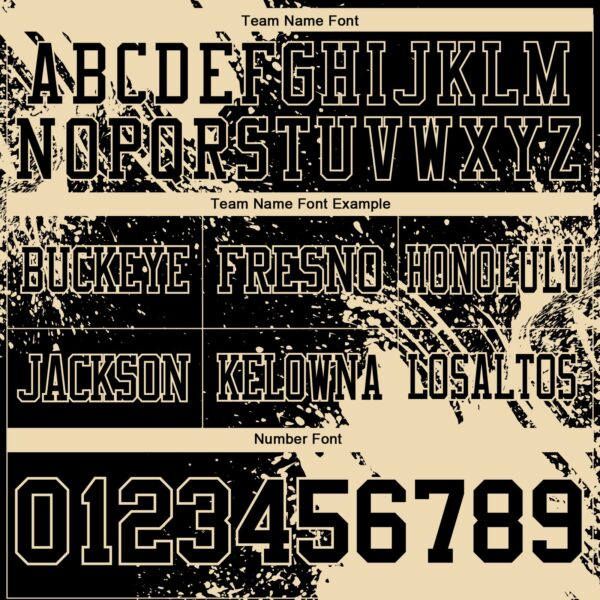 Custom Black Cream 3D Pattern Abstract Brush Stroke Authentic Football Jersey