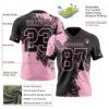 Custom Black Light Pink 3D Pattern Abstract Brush Stroke Authentic Football Jersey