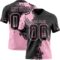 3DPattern8690 Custom Black Light Pink 3D Pattern Abstract Brush Stroke Authentic Football Jersey