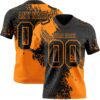 3DPattern8692 Custom Black Bay Orange 3D Pattern Abstract Brush Stroke Authentic Football Jersey