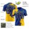 3DPattern8697-1 Custom Royal Yellow 3D Pattern Abstract Brush Stroke Authentic Football Jersey