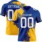 3DPattern8698 Custom Royal White-Gold 3D Pattern Abstract Brush Stroke Authentic Football Jersey