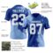 3DPattern8701-1 Custom Royal White-Light Blue 3D Pattern Abstract Brush Stroke Authentic Football Jersey