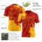 3DPattern8703-1 Custom Red Gold 3D Pattern Abstract Brush Stroke Authentic Football Jersey