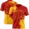 3DPattern8703 Custom Red Gold 3D Pattern Abstract Brush Stroke Authentic Football Jersey