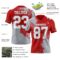 3DPattern8705-1 Custom Red White-Gray 3D Pattern Abstract Brush Stroke Authentic Football Jersey
