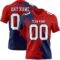 3DPattern8709 Custom Red White-Navy 3D Pattern Abstract Brush Stroke Authentic Football Jersey