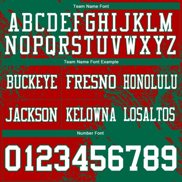 Custom Red White-Kelly Green 3D Pattern Abstract Brush Stroke Authentic Football Jersey