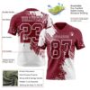 3DPattern8711-1 Custom Crimson White 3D Pattern Abstract Brush Stroke Authentic Football Jersey