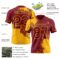3DPattern8712-1 Custom Crimson Gold 3D Pattern Abstract Brush Stroke Authentic Football Jersey