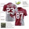 Custom Crimson White-Gray 3D Pattern Abstract Brush Stroke Authentic Football Jersey