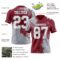 3DPattern8714-1 Custom Crimson White-Gray 3D Pattern Abstract Brush Stroke Authentic Football Jersey