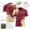 3DPattern8715-1 Custom Crimson Cream 3D Pattern Abstract Brush Stroke Authentic Football Jersey