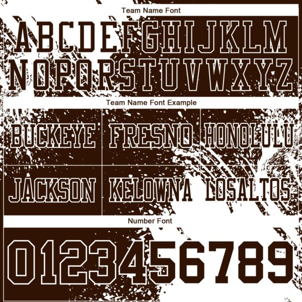 Custom Brown White 3D Pattern Abstract Brush Stroke Authentic Football Jersey