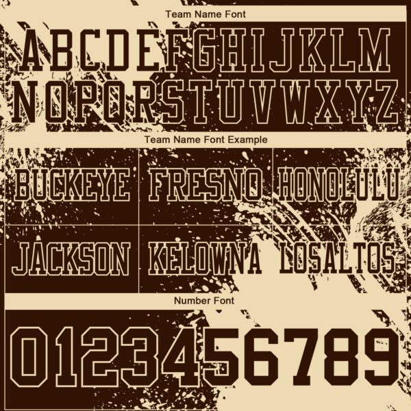 Custom Brown Cream 3D Pattern Abstract Brush Stroke Authentic Football Jersey