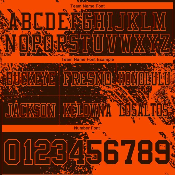 Custom Brown Orange 3D Pattern Abstract Brush Stroke Authentic Football Jersey