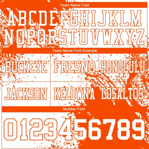 Custom White Orange 3D Pattern Abstract Brush Stroke Authentic Football Jersey