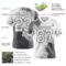 3DPattern8723-1 Custom White Steel Gray 3D Pattern Abstract Brush Stroke Authentic Football Jersey