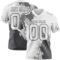 3DPattern8723 Custom White Steel Gray 3D Pattern Abstract Brush Stroke Authentic Football Jersey