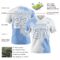 3DPattern8725-1 Custom White Light Blue 3D Pattern Abstract Brush Stroke Authentic Football Jersey