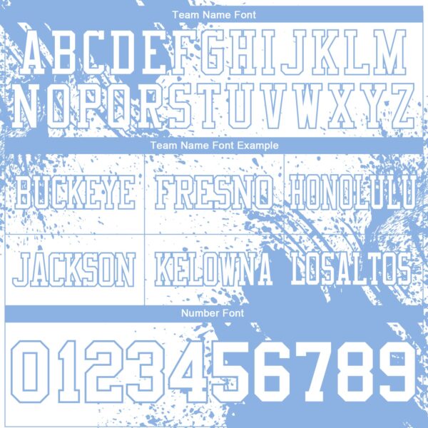 Custom White Light Blue 3D Pattern Abstract Brush Stroke Authentic Football Jersey