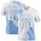 3DPattern8725 Custom White Light Blue 3D Pattern Abstract Brush Stroke Authentic Football Jersey