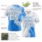 3DPattern8726-1 Custom White Powder Blue 3D Pattern Abstract Brush Stroke Authentic Football Jersey