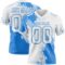 3DPattern8726 Custom White Powder Blue 3D Pattern Abstract Brush Stroke Authentic Football Jersey