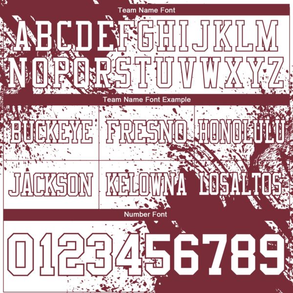 Custom White Burgundy 3D Pattern Abstract Brush Stroke Authentic Football Jersey