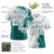 3DPattern8728-1 Custom White Teal 3D Pattern Abstract Brush Stroke Authentic Football Jersey