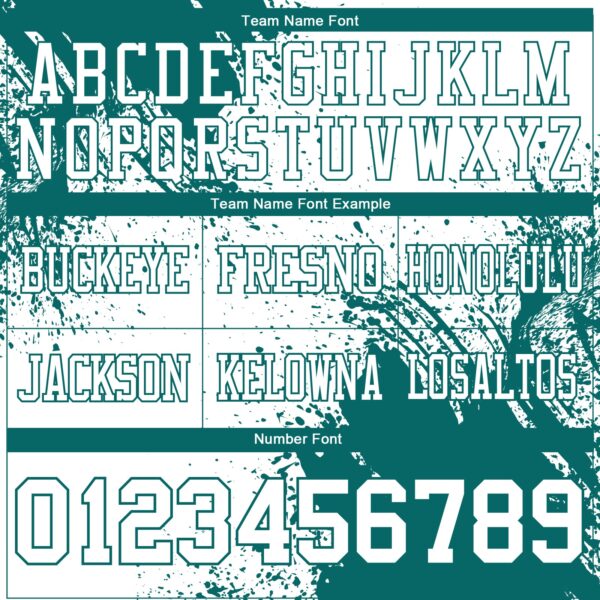 Custom White Teal 3D Pattern Abstract Brush Stroke Authentic Football Jersey