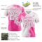 3DPattern8729-1 Custom White Pink 3D Pattern Abstract Brush Stroke Authentic Football Jersey