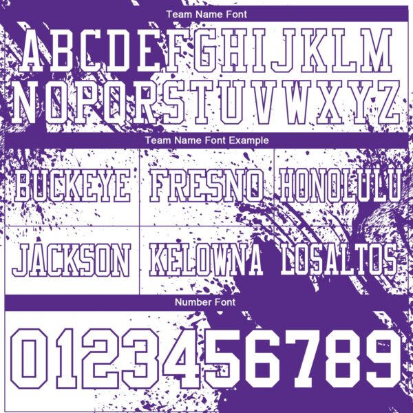 Custom White Purple 3D Pattern Abstract Brush Stroke Authentic Football Jersey