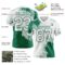 3DPattern8732-1 Custom White Kelly Green 3D Pattern Abstract Brush Stroke Authentic Football Jersey