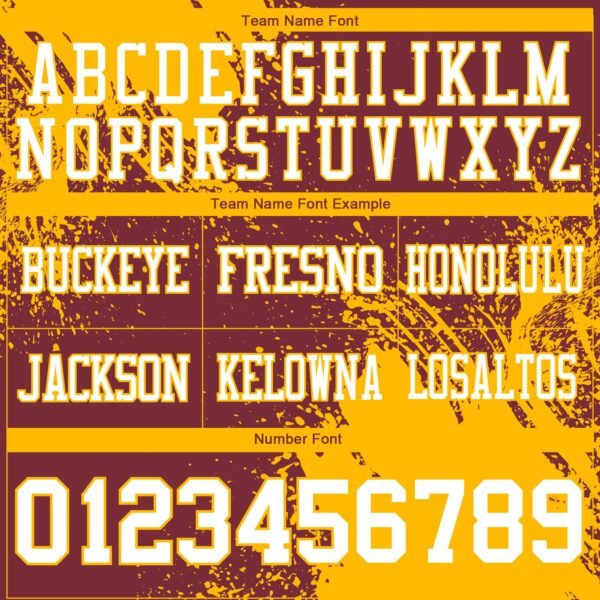 Custom Burgundy White-Gold 3D Pattern Abstract Brush Stroke Authentic Football Jersey