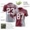 3DPattern8734-1 Custom Burgundy White-Gray 3D Pattern Abstract Brush Stroke Authentic Football Jersey