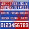3DPattern8740-2 Custom Thunder Blue White-Red 3D Pattern Abstract Brush Stroke Authentic Football Jersey
