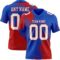 3DPattern8740 Custom Thunder Blue White-Red 3D Pattern Abstract Brush Stroke Authentic Football Jersey