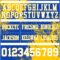3DPattern8741-2 Custom Thunder Blue White-Yellow 3D Pattern Abstract Brush Stroke Authentic Football Jersey