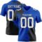 3DPattern8742 Custom Thunder Blue White-Black 3D Pattern Abstract Brush Stroke Authentic Football Jersey