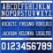 3DPattern8743-2 Custom Thunder Blue White-Navy 3D Pattern Abstract Brush Stroke Authentic Football Jersey
