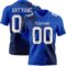 3DPattern8743 Custom Thunder Blue White-Navy 3D Pattern Abstract Brush Stroke Authentic Football Jersey