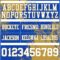 3DPattern8744-2 Custom Thunder Blue White-Old Gold 3D Pattern Abstract Brush Stroke Authentic Football Jersey