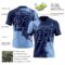 3DPattern8749-1 Custom Navy Light Blue 3D Pattern Abstract Brush Stroke Authentic Football Jersey