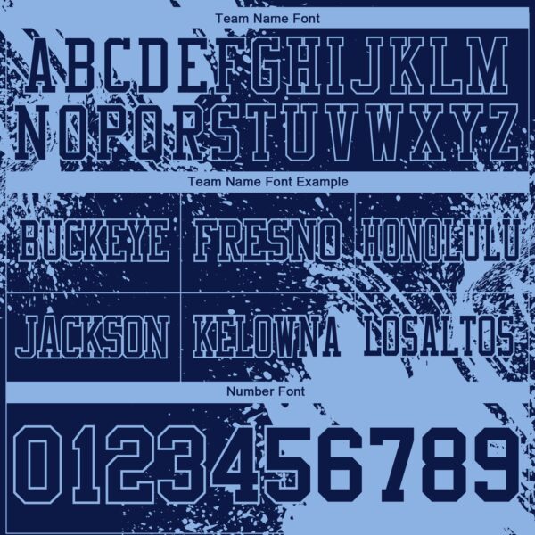 Custom Navy Light Blue 3D Pattern Abstract Brush Stroke Authentic Football Jersey