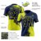 3DPattern8752-1_f76853d3-96d2-434b-bd0f-1777092a34dc Custom Navy Neon Yellow 3D Pattern Abstract Brush Stroke Authentic Football Jersey